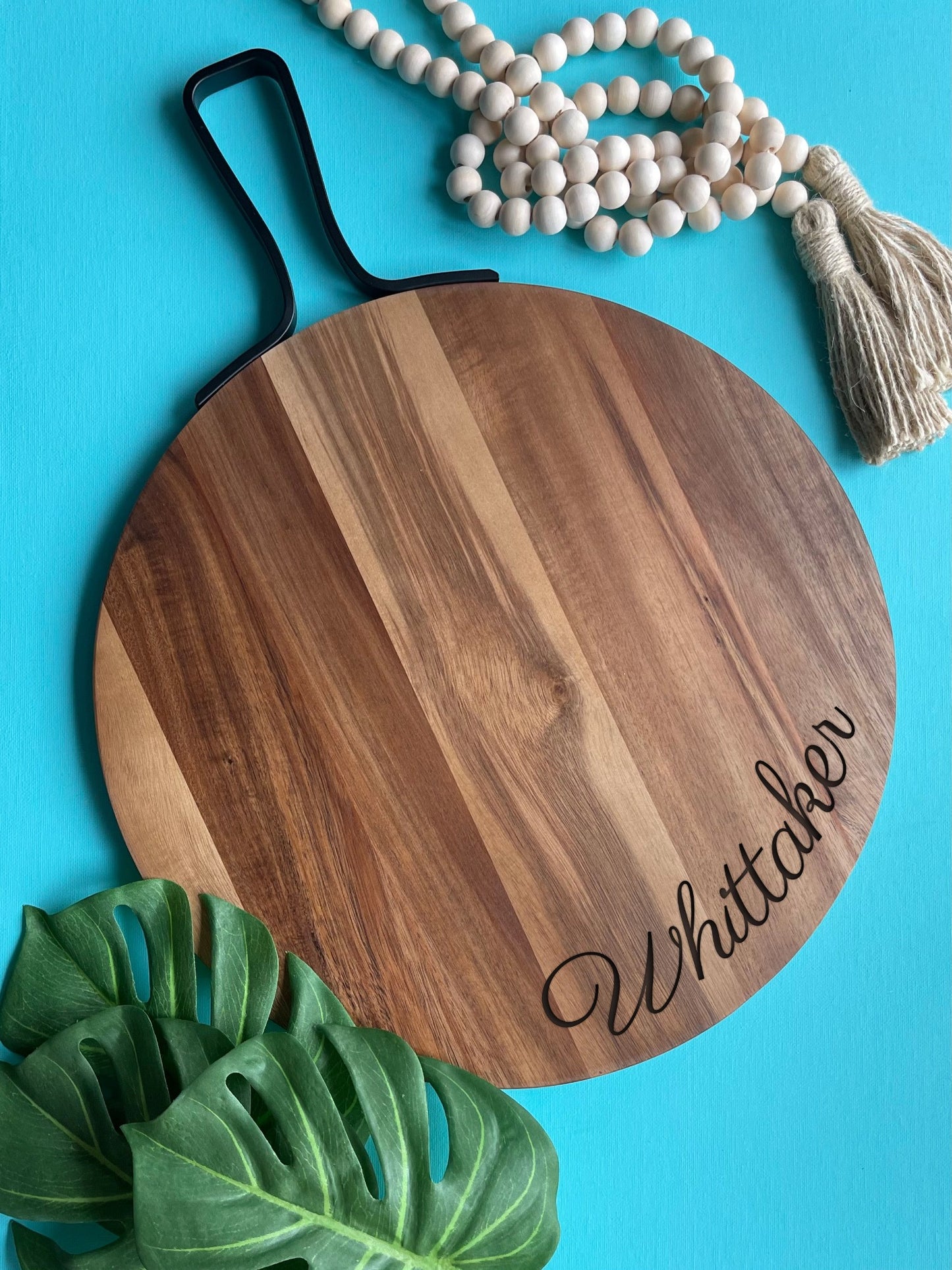Round Serving Board with Handle