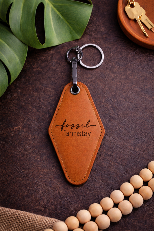 Custom Engraved Retro Hotel Keychain