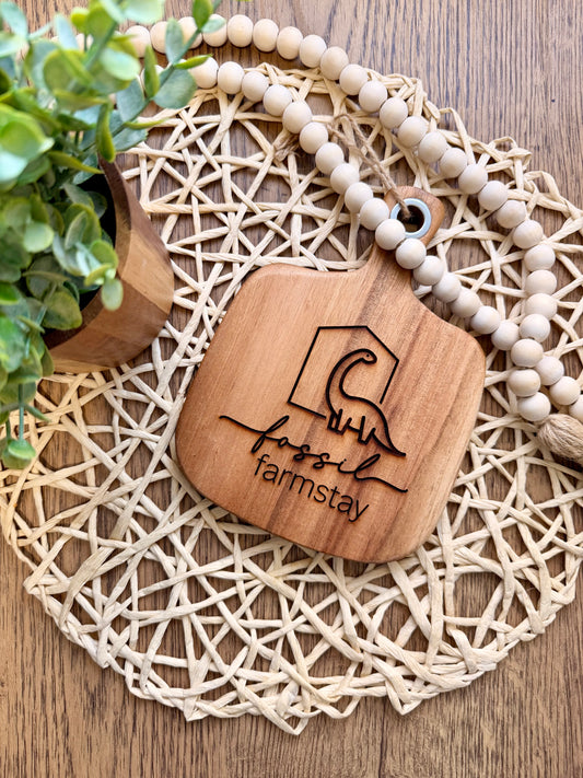 Small Custom Engraved Cutting Board for Airbnb