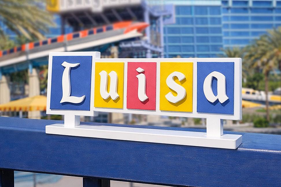 Large Custom Disneyland Name Sign, Acrylic Disney Home Decor, Disney Nursery Sign, Teacher Name Plate, Lawyer Name Sign, Wedding Table Name