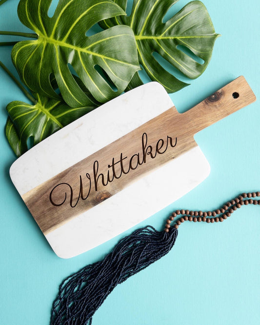 Marble and Acacia Wood Serving Board